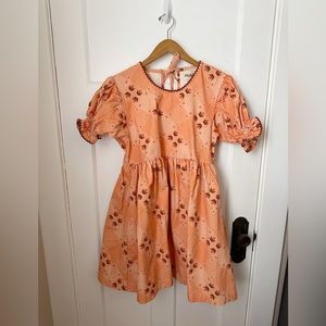 Noble toni darling patterned pink orange franny dress